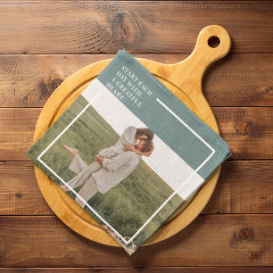 Modern Photo Green Family Lovely Gift Tea Towel