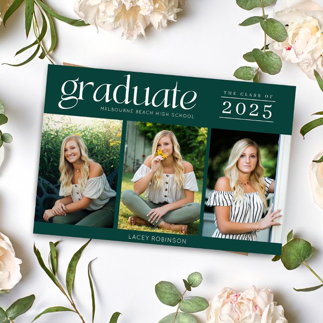 Modern Photo Green High School Graduation (Modern Photo Green High School Graduation)