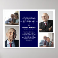 Modern Photo Grid Memorial | Funeral
