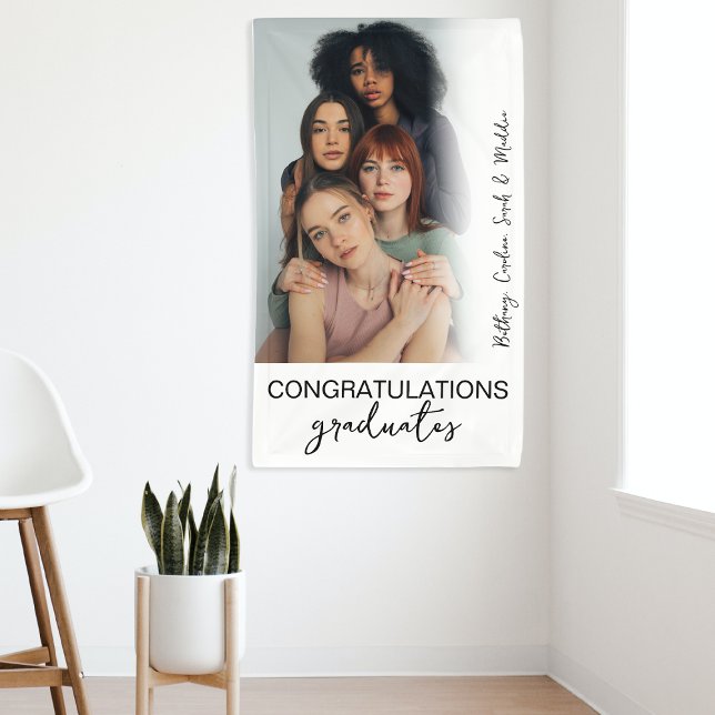 Modern Photo Group Graduation Party Banner (Creator Uploaded)