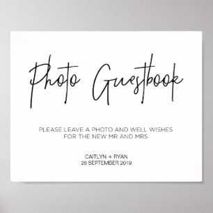 Modern Photo Guestbook Wedding Sign
