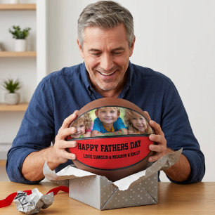 Modern Photo Happy Fathers Day Persoanlize Basketball