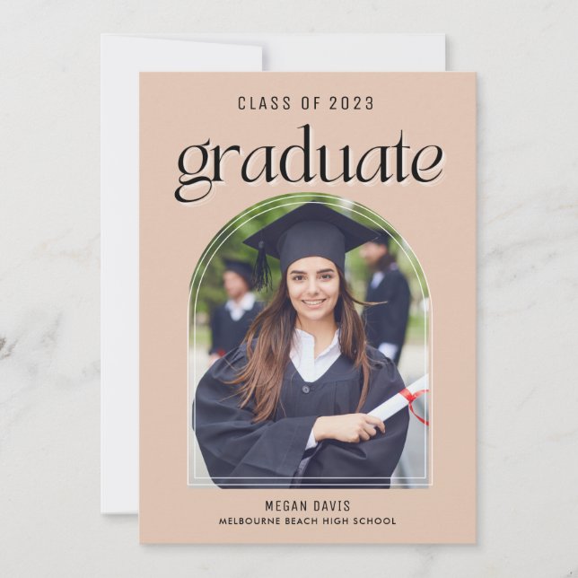 Modern Photo High School Digital Graduation Party Invitation (Front)