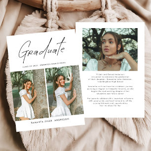 Modern Photo High School Graduation Announcement