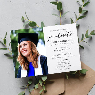 Modern Photo High School Graduation Invitation