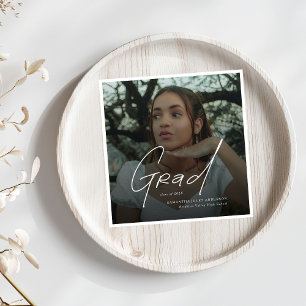 Modern Photo High School Graduation Napkin
