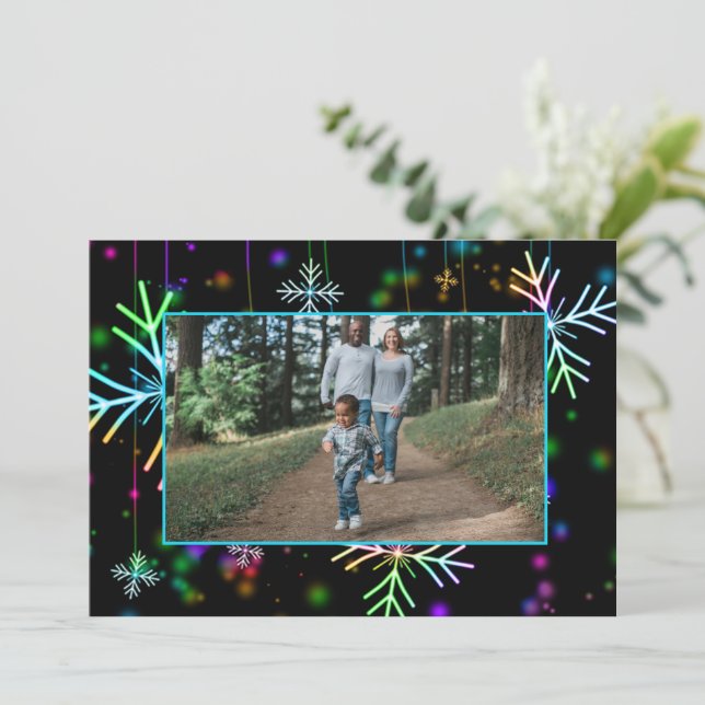 Modern Photo Holiday Card (Standing Front)