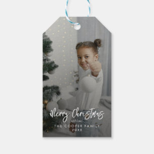 Modern Photo Holiday Gift Tag