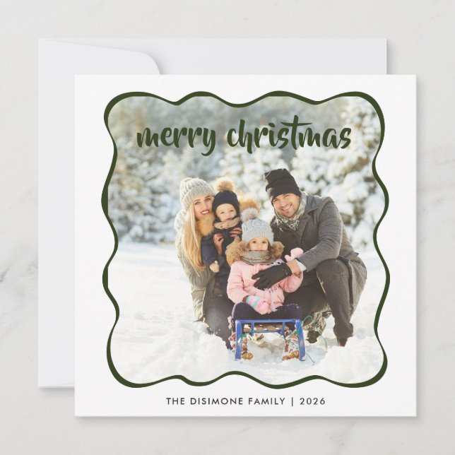 Modern Photo Holiday Green (Front)