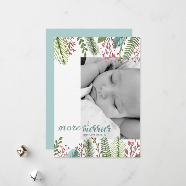 Modern Photo Holiday More And Merrier  (Front/Back In Situ)