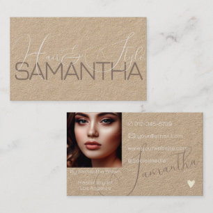 Modern Photo Image Elegant Calligraphy Signature   Business Card