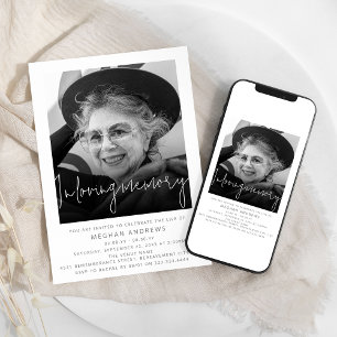 Modern Photo In Loving Memory Invitation