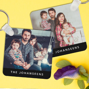 Modern Photo Keepsake simple template Family Key Ring