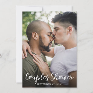 Modern Photo LGBTQ Couples Shower Invitation