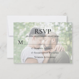 Modern Photo LGBTQ  RSVP Card