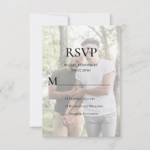 Modern Photo LGBTQ RSVP Card