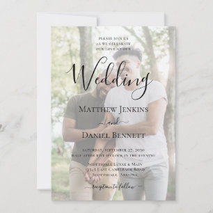 Modern Photo LGBTQ Wedding Invitation