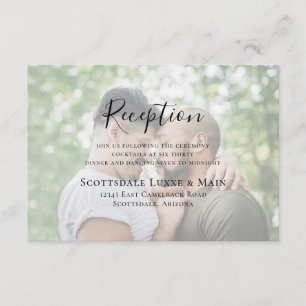 Modern Photo LGBTQ Wedding Reception Enclosure Card