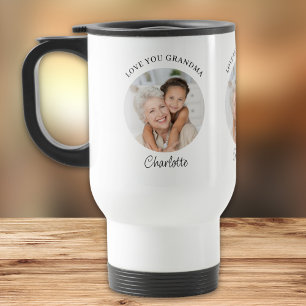 Modern Photo Love You Grandma Travel Mug