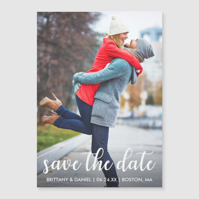 Modern Photo Magnetic Save The Date (Front)