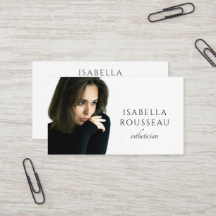 Modern Photo Makeup Artist Skincare Business Card