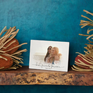 Modern Photo Mask Best Friends Forever Quote Plaque