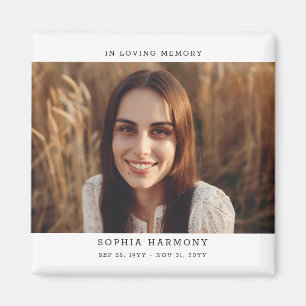 Modern Photo Memorial Celebration of Life Magnet