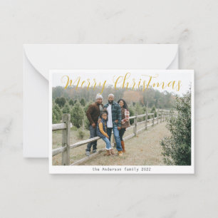 Modern Photo Merry Christmas Greetings Budget  Card