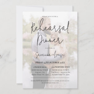 Modern Photo Minimalist Rehearsal Dinner Invitation