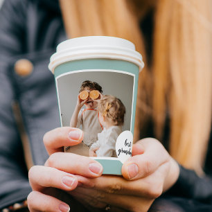 Modern Photo Mint Lovely Grandma Gift  Paper Cups