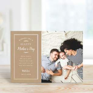 Modern Photo Mother's Day Card for Wife and Mum