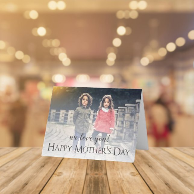 Modern Photo Mother's Day Folded Greeting Card (Modern Photo Mothers Day Folded Greeting Card)