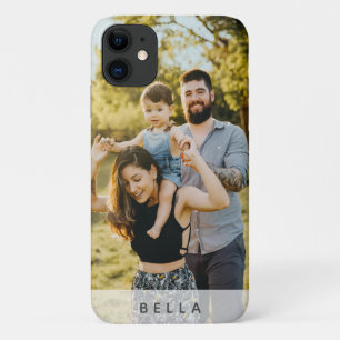 Modern Photo   Name Family Simple Gorgeous Cute iPhone 11 Case