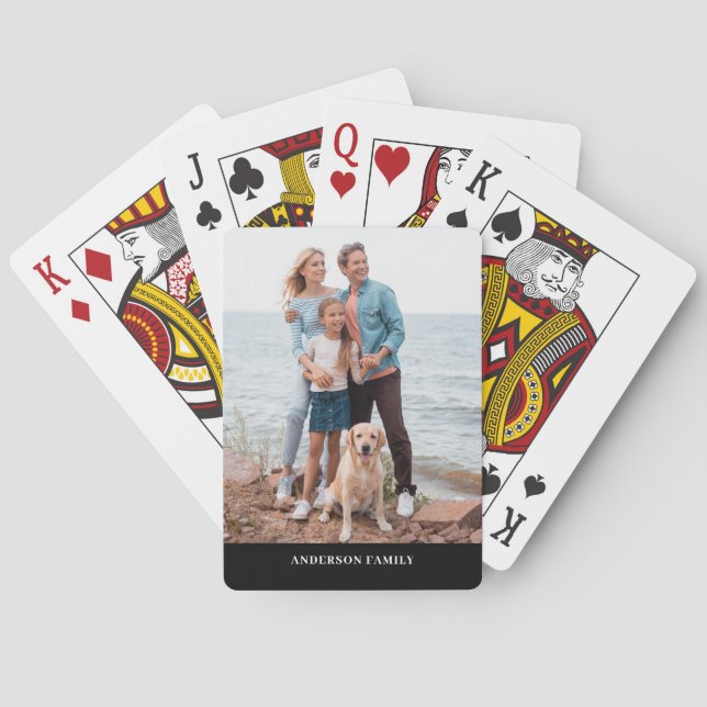 Modern Photo Name  Playing Cards (Back)