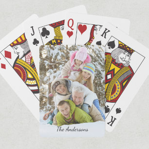 Modern Photo Name Playing Cards