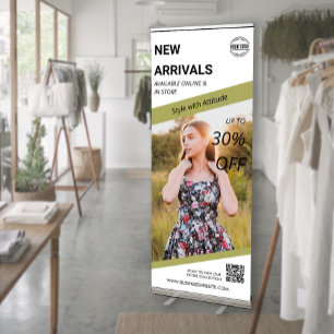 Modern Photo New Arrivals Retail In Store Sale Retractable Banner
