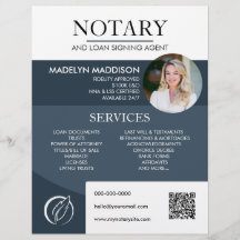 Modern Photo Notary & Loan Signing Agent Flyer