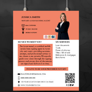 Modern Photo Notary Signing Agent  Flyer