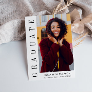 modern photo nursing graduation announcement 