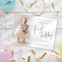 Modern Photo Overlay 1st Birthday