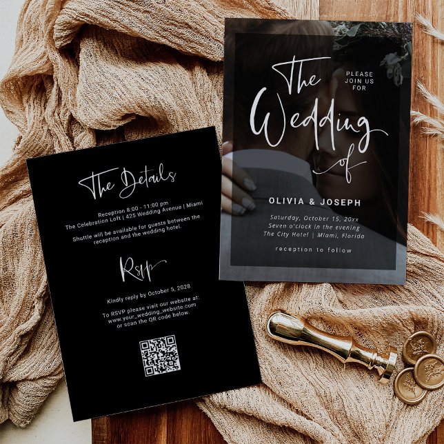 Modern Photo Overlay | All in One Wedding Invitation (Creator Uploaded)