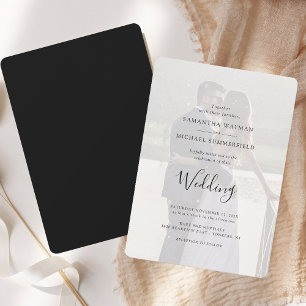 Modern Photo Overlay Elegant Wedding Invitation