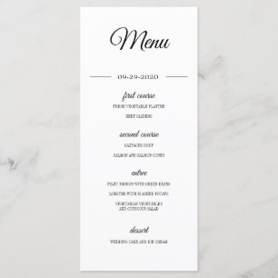 Modern  Photo Overlay Elegant Wedding Menu