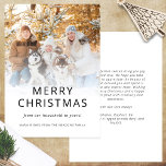 Modern Photo Overlay Family Christmas  Holiday Card<br><div class="desc">Modern Photo Overlay Family Christmas.  Fully customisable,  easily personalise the words and replace the sample photo with your own favourite. Also available as a digital download.</div>