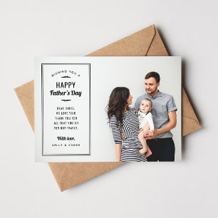 Modern Photo Overlay Father's Day Card for Husband