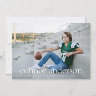 Modern Photo Overlay Graduation Announcement Card
