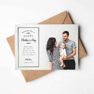Modern Photo Overlay Mother's Day Card for Wife
