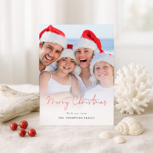 Modern Photo Overlay NZ Merry Christmas  Holiday Card