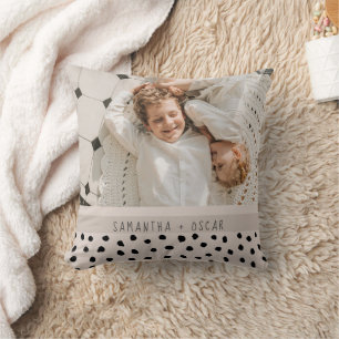 Modern Photo Pastel Personalised Name Gift Cushion