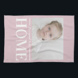 Modern Photo Pastel Pink Family Home Gift Tea Towel<br><div class="desc">Modern Photo Pastel Pink Family Home Gift</div>